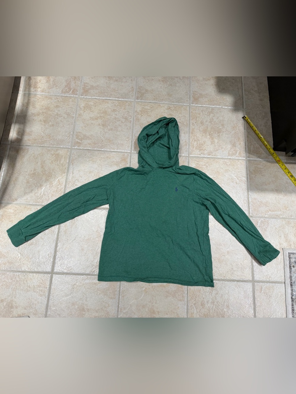 Polo Ralph Lauren Men's Green Heather Solid Jersey Hooded T-Shirt